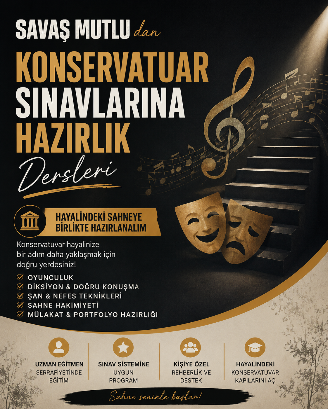 Konservatuvara hazırlık kursu.